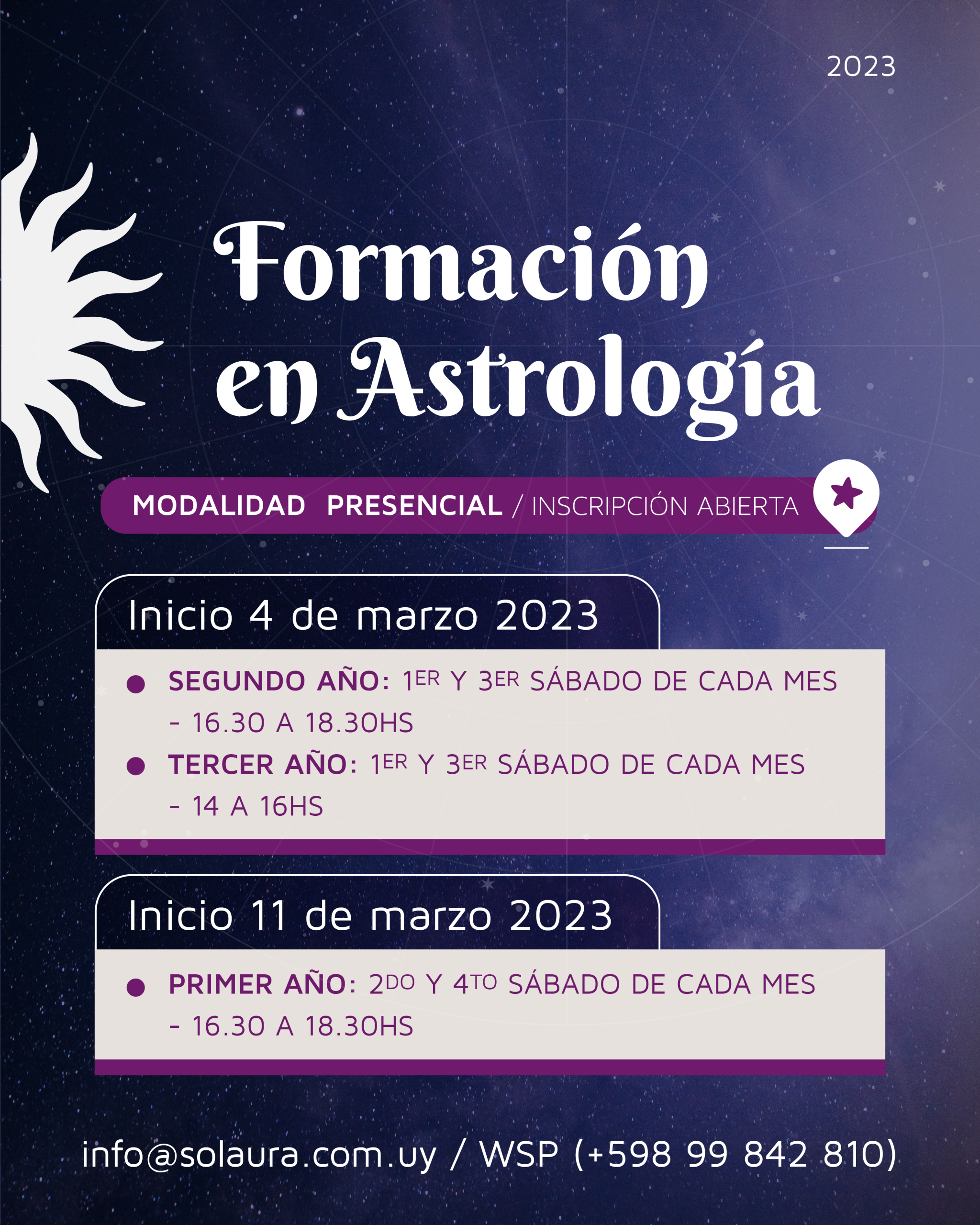Formación en Astrología